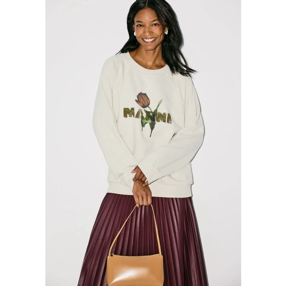 Marni Cotton Sweatshirt With Tulip Print Size IT 40/US Small